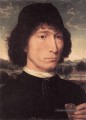Portrait d’un homme avec une pièce romaine 1480 ou plus tard hollandais Hans Memling